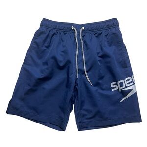 Speedo‎ Men’s Navy Blue Lined Swim Trunks Swim Shorts SZ S